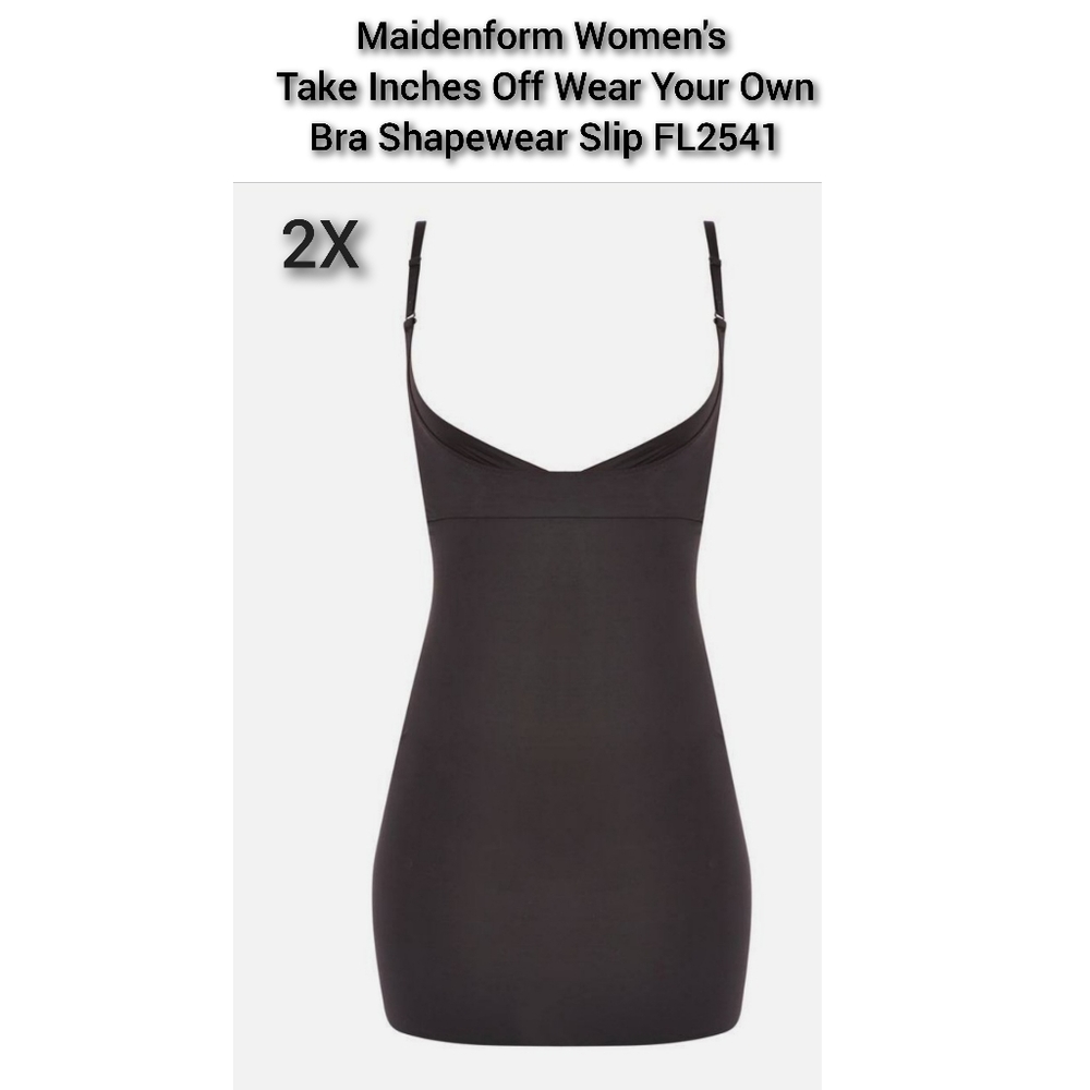 Maidenform Women's Take Inches Off Wear Your Own Bra Shapewear Slip FL2541